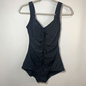 Rose Marie Reid Black Tummy Control One Piece Swim Suit Size Small
